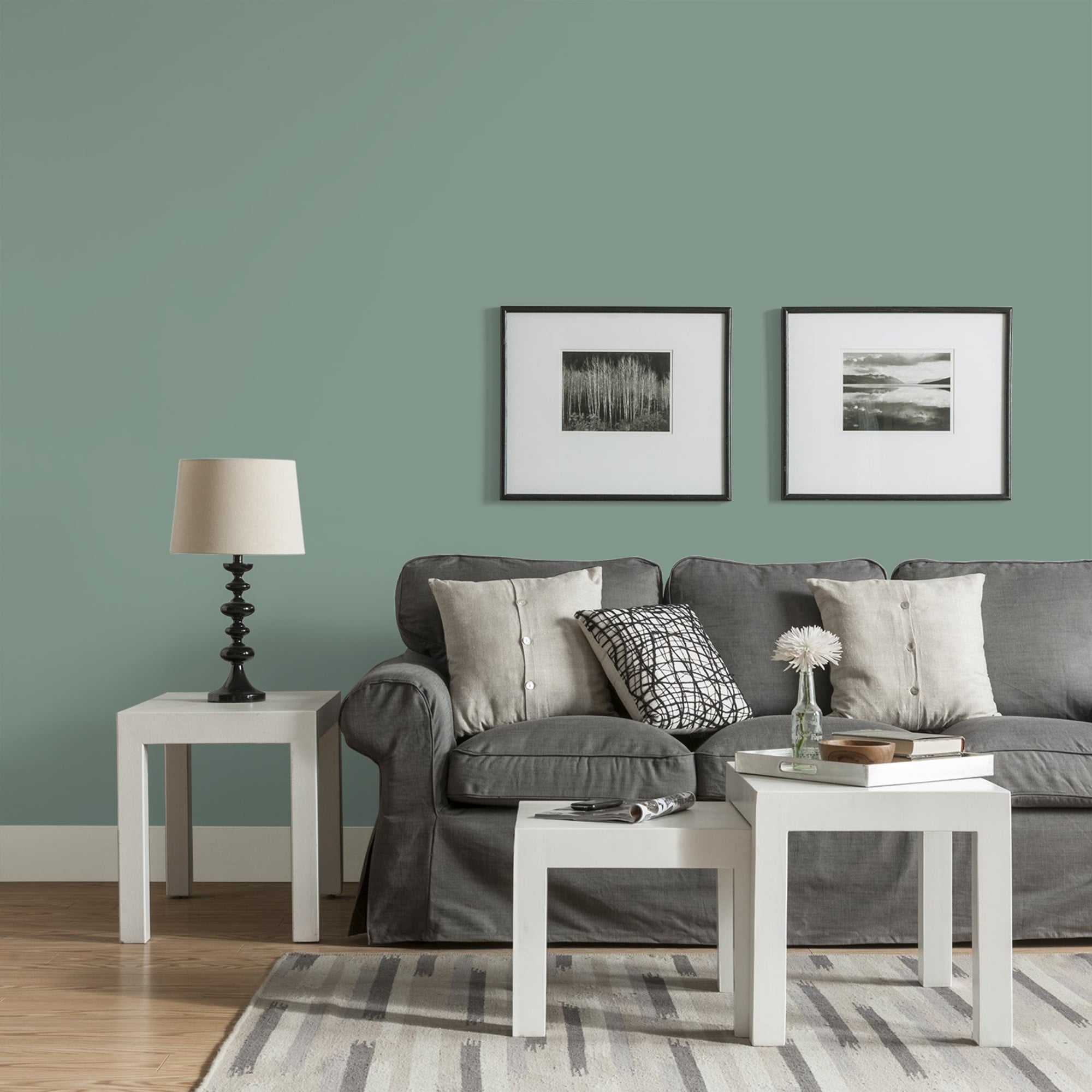 Glidden One Coat Paradise Found / Green Eggshell Interior Paint with Primer, 1 Gallon