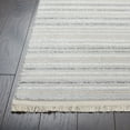 thumbnail image 3 of SAFAVIEH Whisper Zyana Stripe Area Rug, Light Grey/Ivory, 8' x 10', 3 of 8