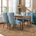 thumbnail image 5 of Gewnee Velvet Dining Chairs Set of 2, Kitchen & Dining Room Chairs, Sillas De Comedor, Nailheads Tufted with Wood Legs Nailhead Trim, 5 of 18