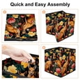 thumbnail image 4 of Kangaroo Foldable Clothes Storage Bin Cube Organizer with Handle, 10.8"x10.5"x10.6", Large Capacity, 4 of 6