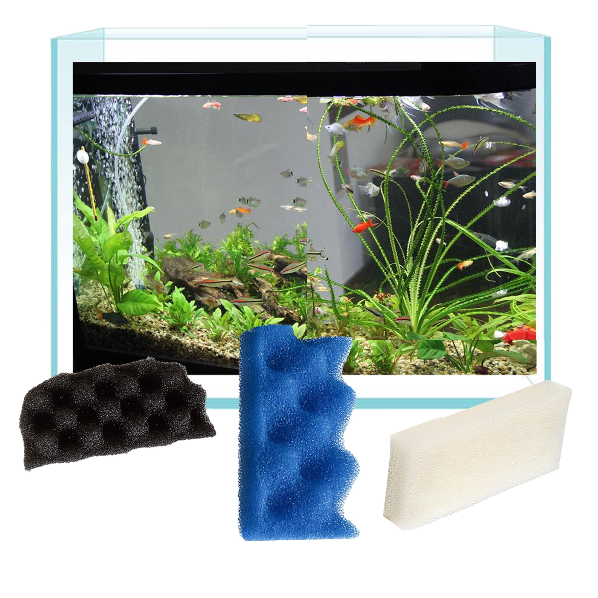 TropicAqua Replacement Aquarium Bio Sponge Foam Filter Pads Inserts Value Pack Suitable for Fluval 106, 107(Pack of 18)