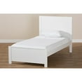 thumbnail image 7 of Baxton Studio Catalina Modern Classic Mission Style White-Finished Wood Twin Platform Bed, 7 of 7