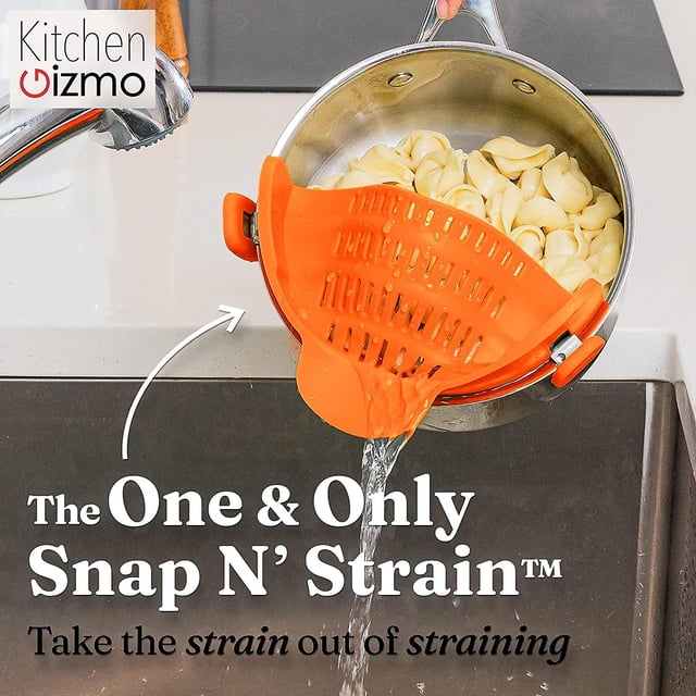 Tal Strainer & Pasta Strainer - Colador de clip de silicona ajustable para ollas, sartenes y tazones - Naranja LingWen 1327533406758