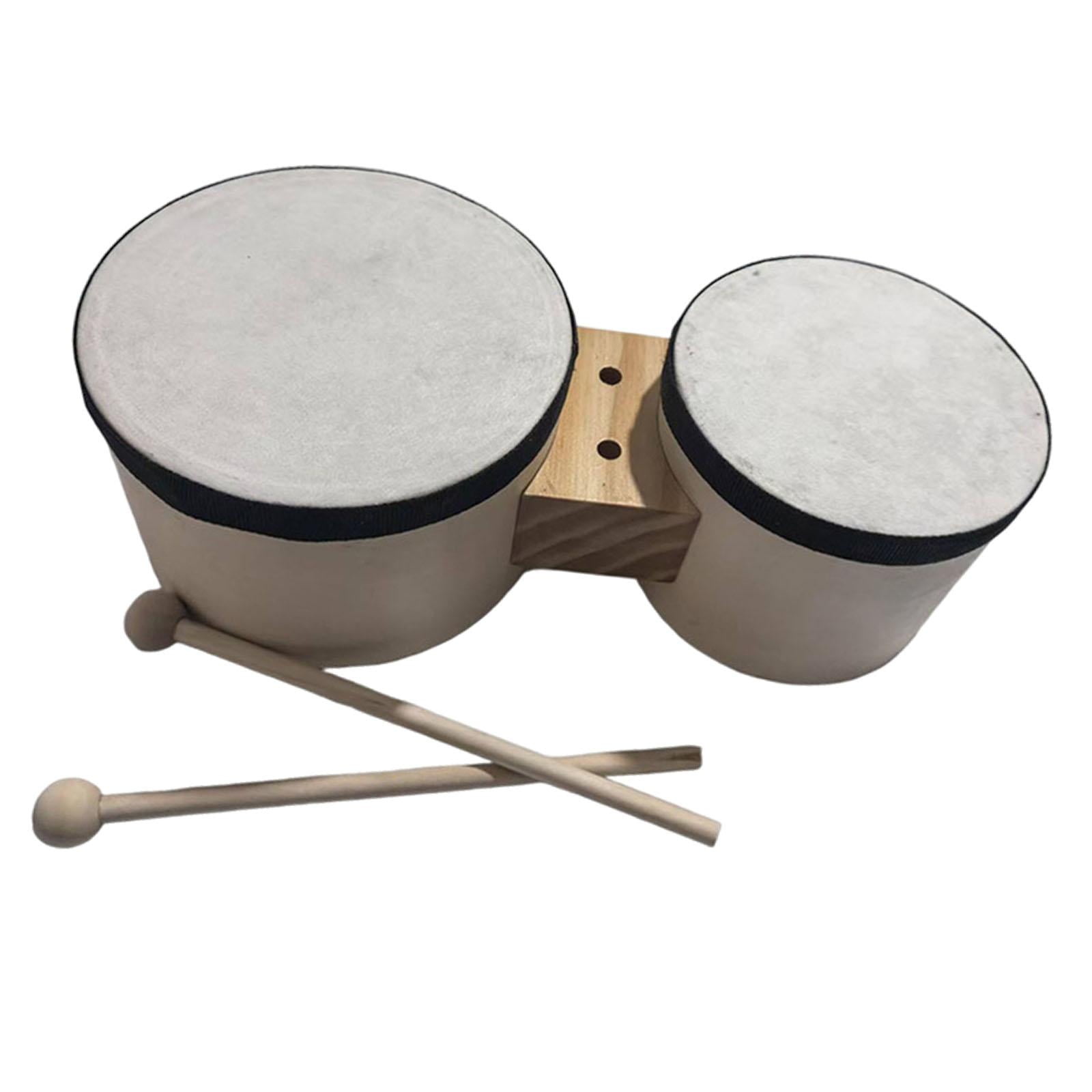 Bongo Drums Hand Drum Percussion Set Lightweight Traditional Design for Dance Classes Performances and Practice