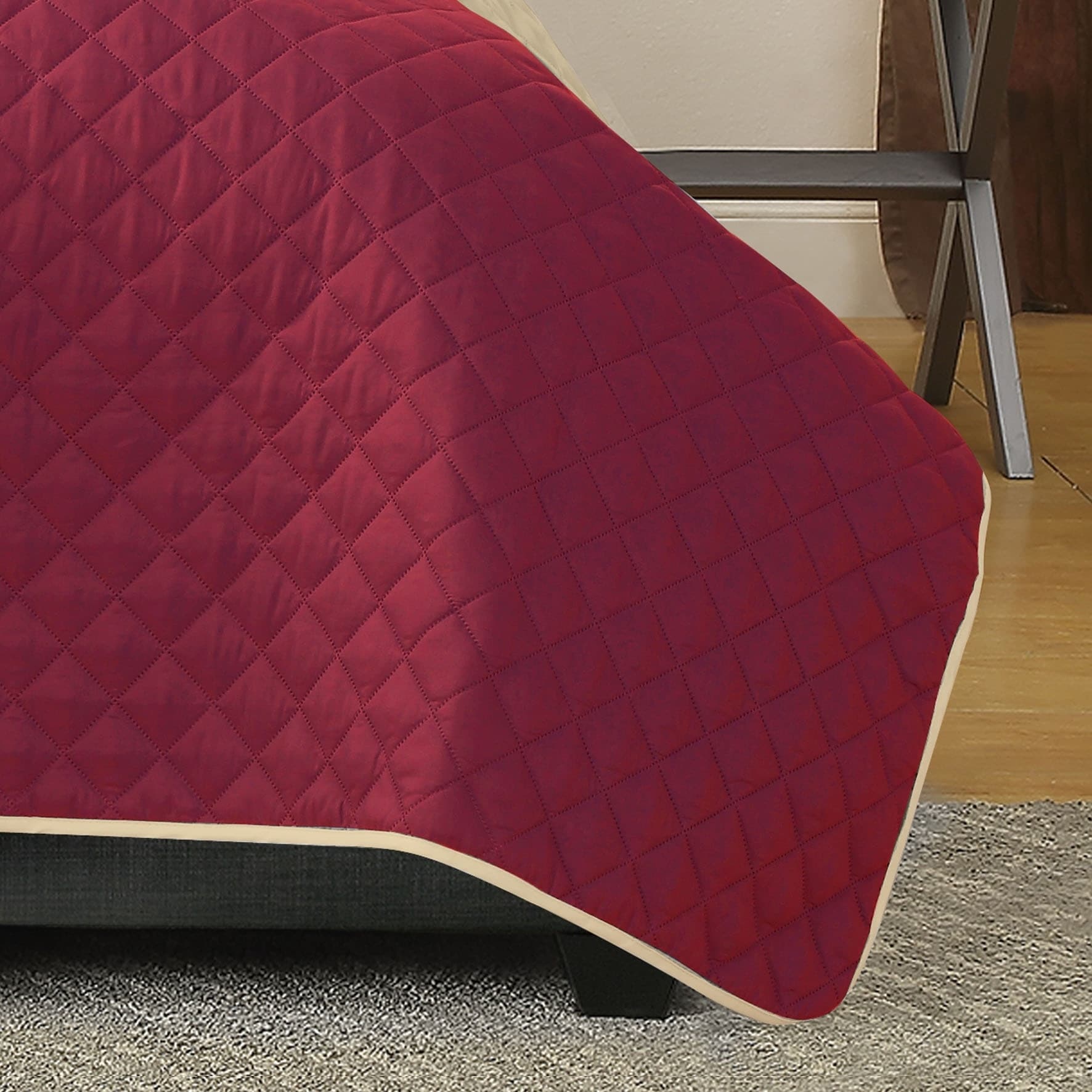Harper Lane Reversible University Pride 3-piece Quilt Set Twin XL Red/Gray