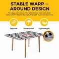 thumbnail image 4 of Easter Bunny Roses Table Cloths for 5 Foot Rectangle Tables, Pink Floral Spring Black Buffalo Plaid Patio Waterproof Elastic Fitted Tablecloths, Washable Rectangular Table Cover for Camping, 4 of 8