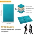 thumbnail image 4 of Fintie Server Book Organizer with Zipper Pocket, PU Leather Restaurant Guest Check Presenters Card Holder for Waitress, Waiter, Bartender (Legacy Teal), 4 of 14