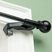 Twist & Fit Decorative Curtain Rod, Black