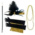thumbnail image 4 of Way to Celebrate! Halloween Dress up Adult Flapper Kit, Gold, 4 of 6