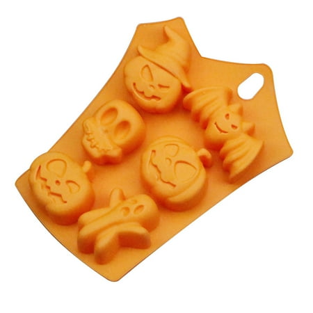 

Hot Deal! Miyuadkai 6Cavity Halloween Trick Festival Candy Chocolate Making Baking Silicone Bundt Cake Mould Clearance Kitchen Utensils Yellow