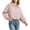 Pink, variant on QSAWXQZ Women's Lightweight Bomber Jacket Polka Dot Lapel Zip up Long Sleeve Cropped Casual Outerwear for Fall XL