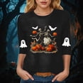 thumbnail image 3 of Towmus Halloween Blouses for Women Dressy Casual 3/4 Length Sleeve Womens Tops Graphic Fashion Shirts S-3XL, 3 of 4