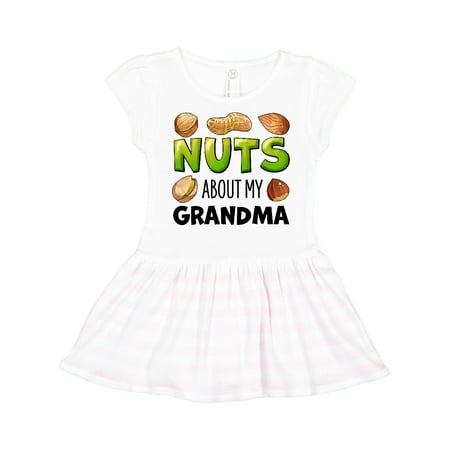 

Inktastic Nuts About My Grandma Peanut Almond Pistachio Gift Toddler Girl Dress