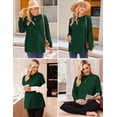 thumbnail image 5 of Ekouaer Women’s Maternity Shirts Long Sleeve Split Side Pregnancy Tee Top Tunic Blouse Casual Mama Clothes, 5 of 6