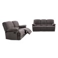 thumbnail image 1 of CorLiving Plush Reclining Chenille Fabric Sofa Set, 1 of 9