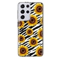 thumbnail image 1 of MUNDAZE Samsung Galaxy S21 Ultra White Zebra Sunflowers Polkadots Double Layer Phone Case Cover, 1 of 5