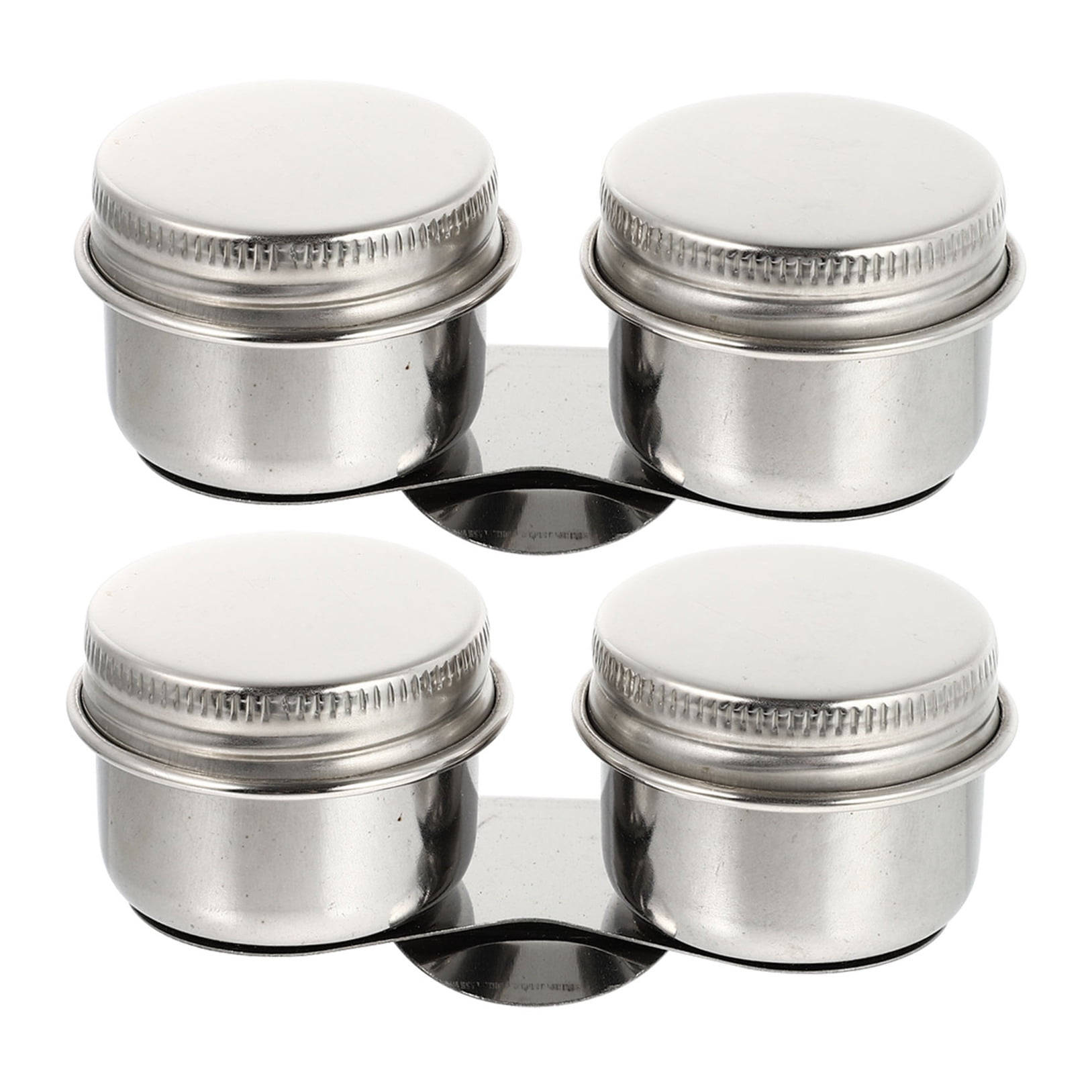 2 Pcs Tin Pen Pot Oil Painting Supplies Palette Cup Practical Brush Washing
