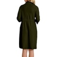 thumbnail image 5 of UDAUDU Womens Post Surgery Mastectomy Robe with Internal Drain Pockets Comfortable 3/4 Sleeve Night Gowns Pajama Dress Shirts Army Green L, 5 of 9