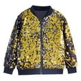 thumbnail image 2 of Dagaeig Girls Sequin Jackets Bomber Jacket Zip Up Coat Sparkle Outwear Birthday Clothes 6-8 Years, 2 of 3