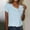 Light Blue, variant on Womens Tops 2025 Spring Summer Short Sleeve Blouse Loose Casual Solid Color V Neck T Shirt Light Blue XXL