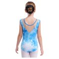thumbnail image 2 of Yeahdor Combinaisons de Gymnastique Sans Manches pour Filles Enfants une Pièce Strass Pailletés Col Rond Costume Ballerine Bleu 6, 2 of 7