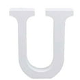 thumbnail image 1 of Moocorvic Clearance Wood Wooden Letters White Alphabet Wedding Birthday Party Home Decorations U, 1 of 3
