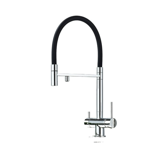 Kitchen Water Filter Faucet Dual Spout Pure Drinking Water Mixer Tap,Rotation Water Purification Feature Taps Kitchen Crane ,Easy to Install