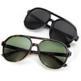 thumbnail image 2 of KALIYADI Aviator Sunglasses for Women,Retro Square Sun Glasses with 70s Vintage Style and UV Protection 2 Pack, 2 of 8