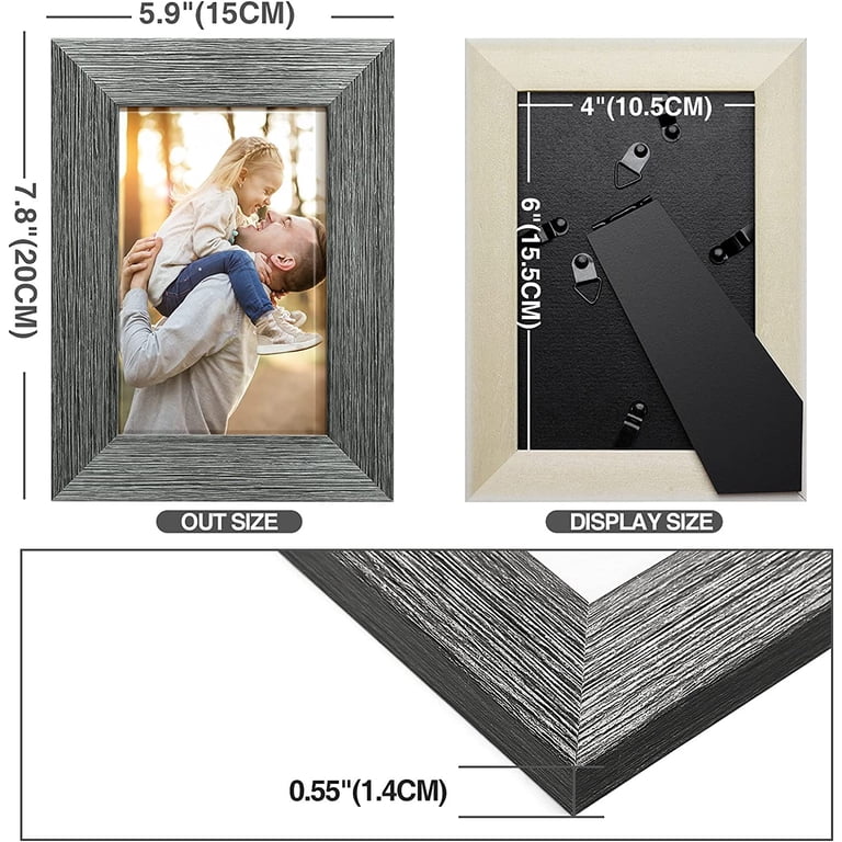 House Day 8x10 Rustic Grey Farmhouse Picture Frame Set of 6 photo 7