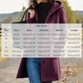 thumbnail image 3 of Fanshiluo Women's Hooded Mid Length Single Breasted Coat, Casual Outerwear with Pockets for Fall Winter,Size S-3XL, 3 of 6