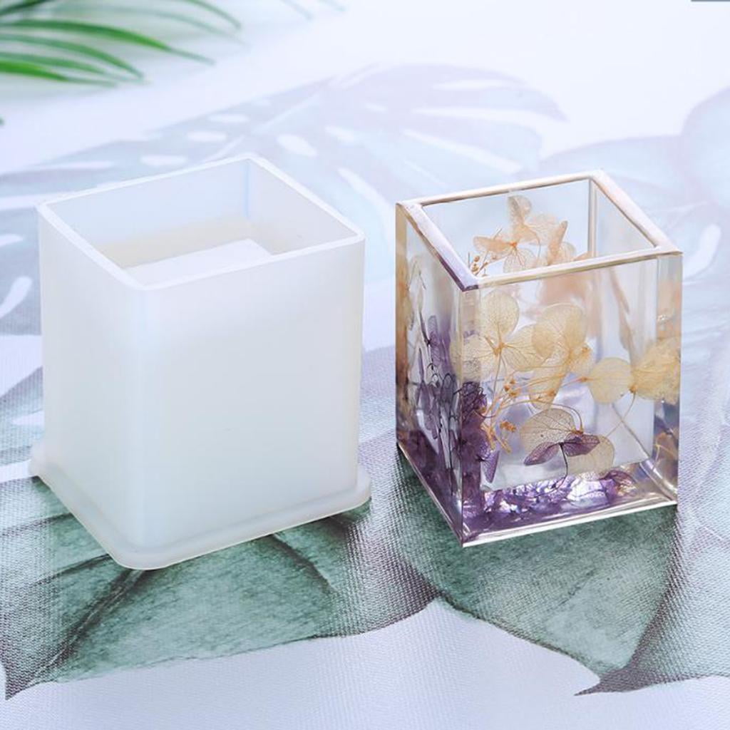 Milageto 6Silicone Epoxy Mold Brush Pot Mold For DIY Resin Frame Drying