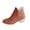 Brown, variant on Fesfesfes Womens Boot Retro Short Boots Chunky Heel Middle Heel Boots Pointed Toe Boots 7(39)