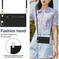 thumbnail image 3 of Crossbody Phone Case for iPhone 8 Plus/7 Plus Case with Card Holder for Women,iPhone 7 Plus Case Wallet with Strap Lanyard for Men,PU Leather Magnetic Clasp with Kickstand 5.5", Black, 3 of 18