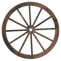 SOPOTUTU Vintage Wooden Wagon Wheel Wall Art, Brown Rustic Home Decor, Easy to Install, Farmhouse Style Decoration