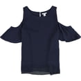 thumbnail image 1 of Blusa de punto con dobladillo de gasa Bar III azul XXL, 1 of 2