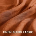 thumbnail image 3 of Fall Cafe Curtains 24 Inch Length Half Window Curtain Farmhouse Short Linen Semi Sheer Curtains for Kitchen Bathroom Basement Small Window, Rod Pocket Tier Curtains 2 Panels, Terracotta, 3 of 5