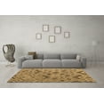 thumbnail image 3 of Ahgly Company Indoor Round Abstract Brown Modern Area Rugs, 5' Round, 3 of 4