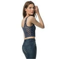thumbnail image 2 of Aeropostale Womens Polka Dot Lace Tank Top, Blue, Juniors, X-Small, 2 of 3