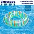 thumbnail image 4 of Bluescape Inflatable Swim Tube Pool Float, Green & Blue color, 2-Pack, for Kids & Adults, Age 9 & up, Unisex, 4 of 7