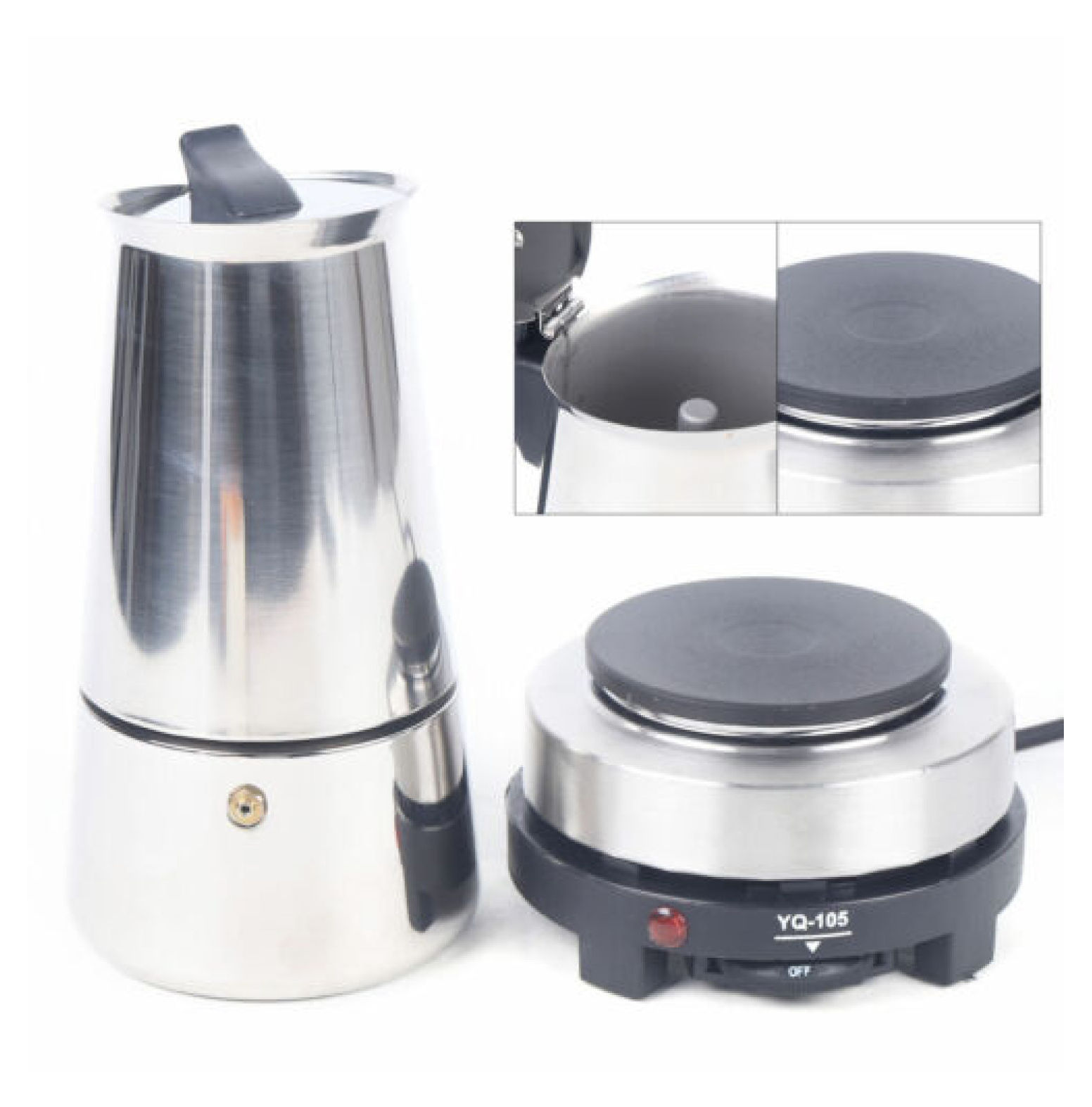 Cuban Coffee Maker Espresso 4/6/9 Cup Stainless Steel Stovetop Moka Coffee Maker