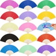 thumbnail image 1 of Ventiladores de mano plegables de papel DomeStar, 15 unidades, multicolor, 1 of 9