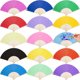 thumbnail image 1 of Ventiladores de mano plegables de papel DomeStar, 15 unidades, multicolor, 1 of 9