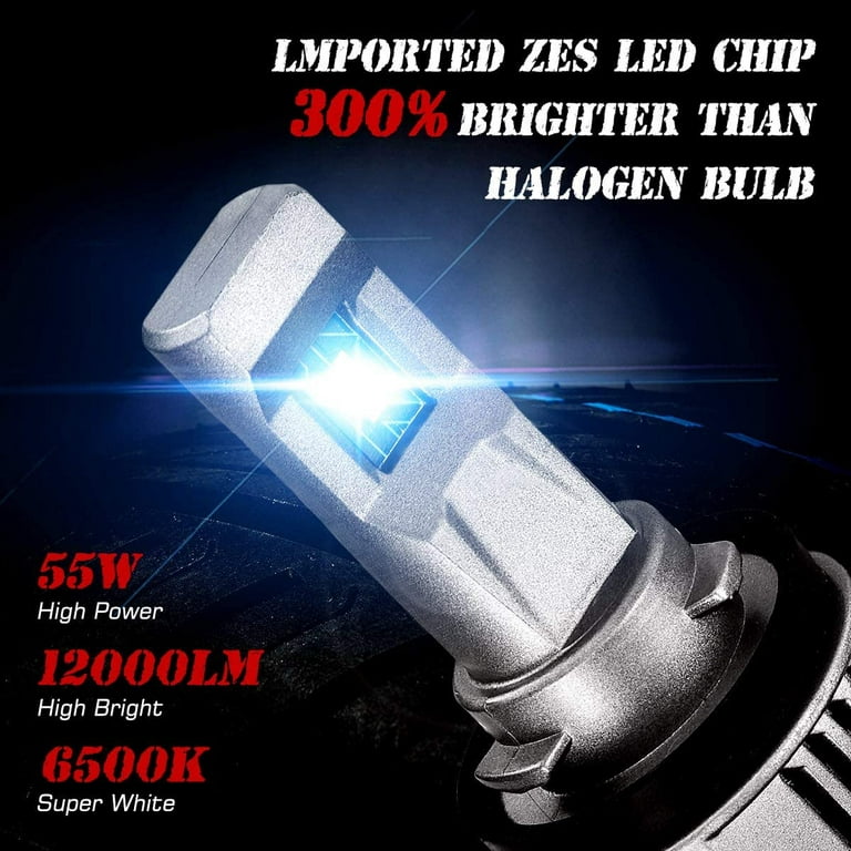 NOVSIGHT LED High/Low Beam Conversion Kit H7 Bulbs Super Bright 6500K  Plug&Play