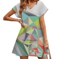 thumbnail image 4 of Graphic 199 Back Lacing Backless Dress Square Neck Dress Fashion Design Large Size Loose Dress Abstract Graphic Pattern, 4 of 5