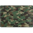 thumbnail image 4 of SKYSONIC 36x24in Snakeskin Camo Area Rug, Green Black Geometric Non-Slip Floor Carpet for Indoor Living Dining Room Bedroom, 4 of 7