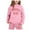 Pink, variant on Huowey Children's Fashion Casual Printed Long Sleeved Hooded Top Hoodie Pants Suit