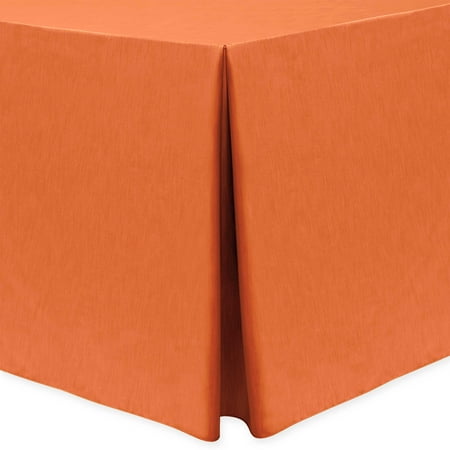 

Ultimate Textile (3 Pack) Shantung - Majestic 6 ft. Fitted Tablecloth - for 30 x 72-Inch Banquet and Folding Rectangular Tables - 36 H Orange