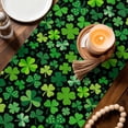 thumbnail image 3 of Saint Patrick's Day Table Runner - 72 Inch Long Spring Farmhouse Botanical Clovers Cotton and Linen Blended Dress Scarves Farmhouse Table Runner for Kitchen Dining, Coffee Table, 13" x 72", 3 of 8