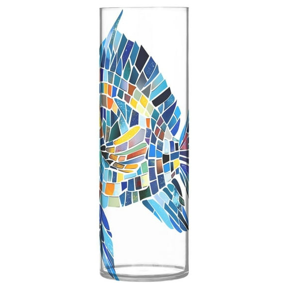 Clear Flower Vase Centerpieces Plastic Cylindrical Vases Home Wedding Decor 4"x12" Abstract Glass Fish