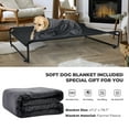 thumbnail image 4 of Veehoo Elevated Dog Bed with Dog Blanket, Outdoor Guardrail Raised Pet Cot, X-Large, Black, 4 of 9